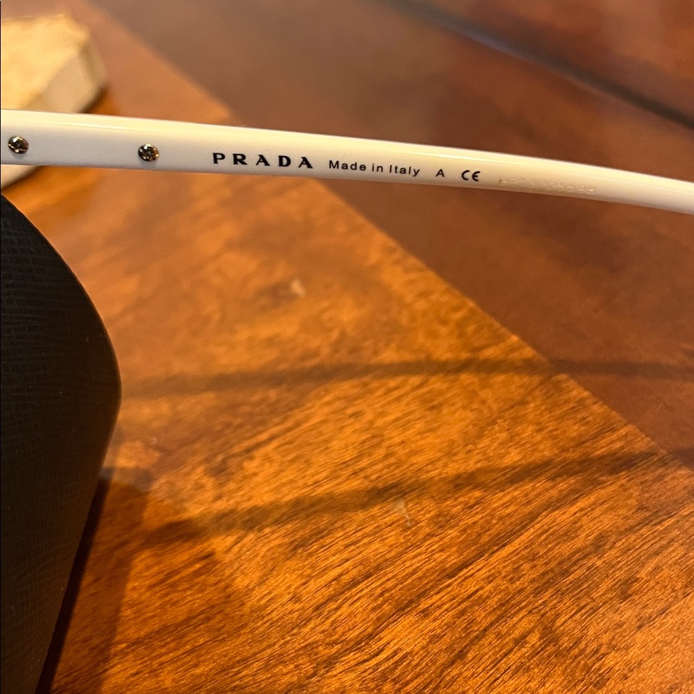 Prada Women's Rectangular Silver Gunmetal Frame E… - image 15